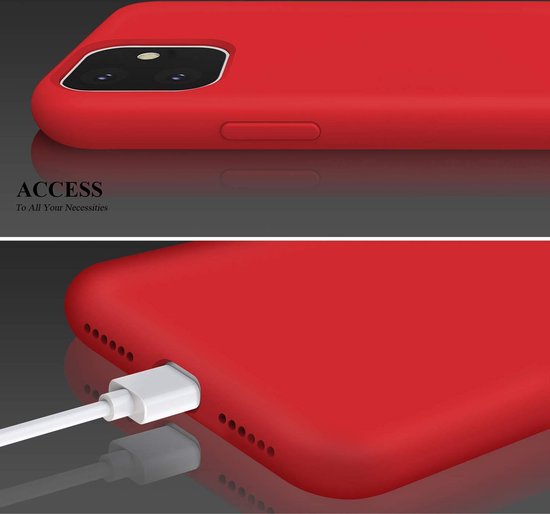 Apple iPhone 11 Hoesje - Rood - Siliconen Back Cover