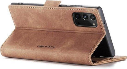 Samsung Galaxy Note20 Hoesje - Sienna Brown - Dunne Bookcase
