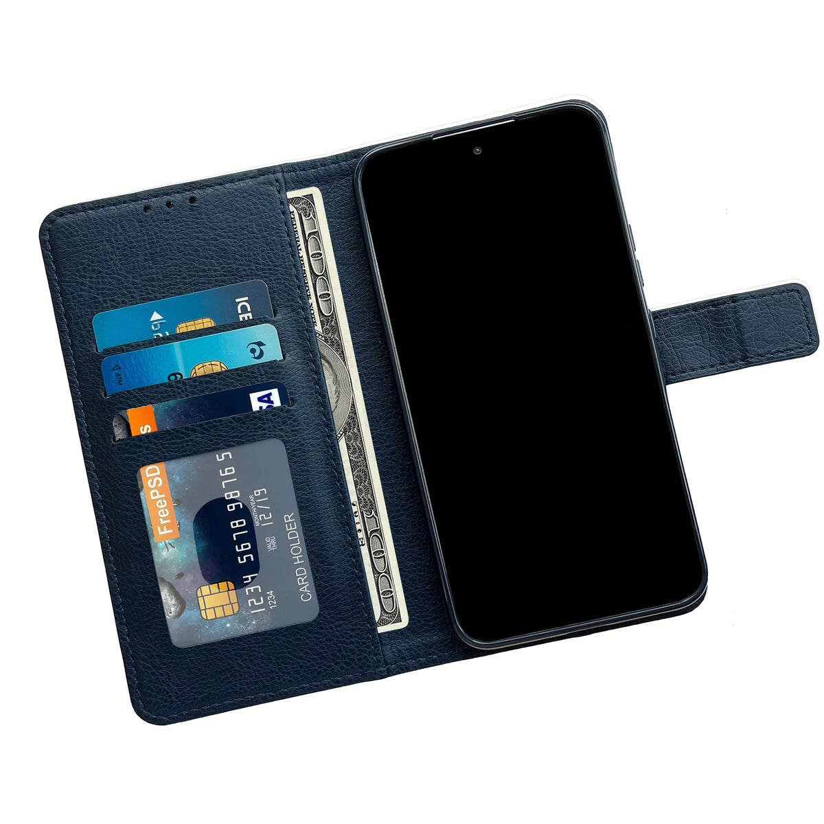 Apple iPhone 15 Pro Hoesje - Blauw - Bookcase