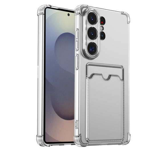 Samsung Galaxy S26 Ultra Case - Clear with Card Holder - Shockproof Back Cover with Card Holder