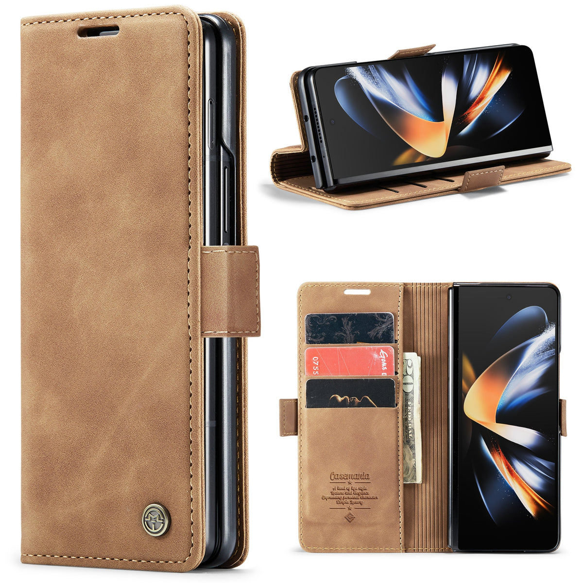 Samsung Galaxy Z Fold6 Hoesje - Sienna Brown - Bookcase