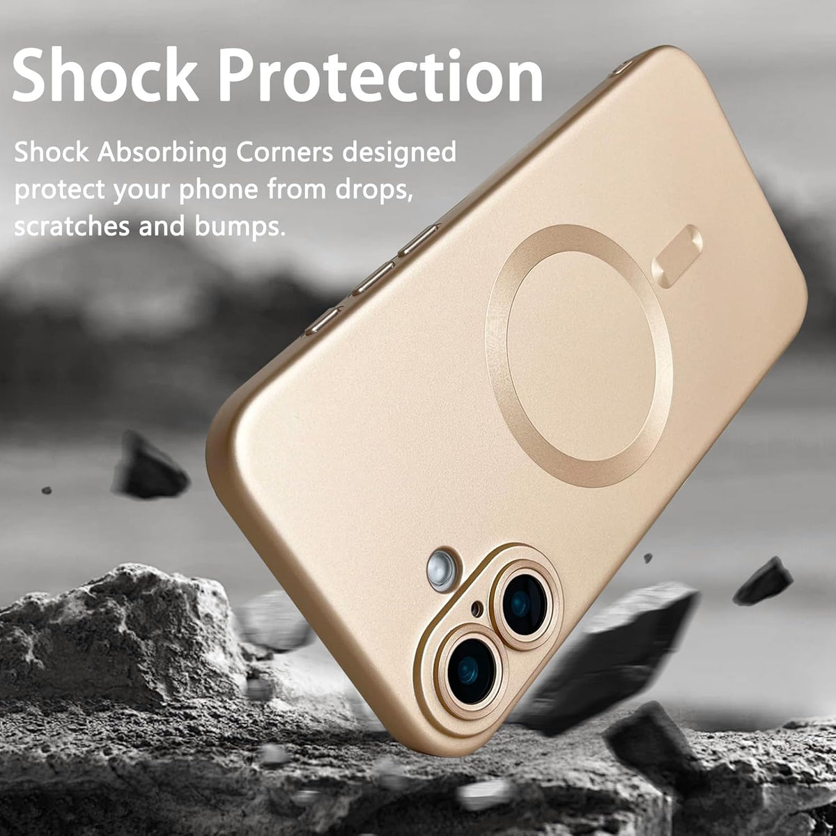 Apple iPhone 16 Plus Case - Gold - Matte Silicone MagSafe Back Cover
