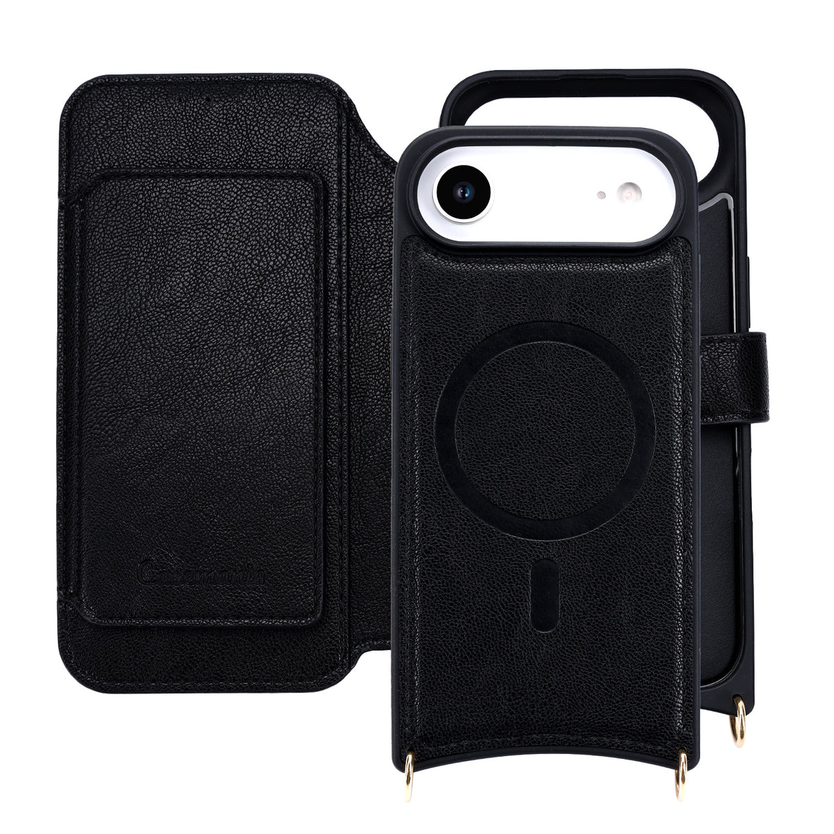 Apple iPhone Air Hoesje - Zwart - 'Amsterdam' Magnetische Wallet Case met Pasjeshouders en