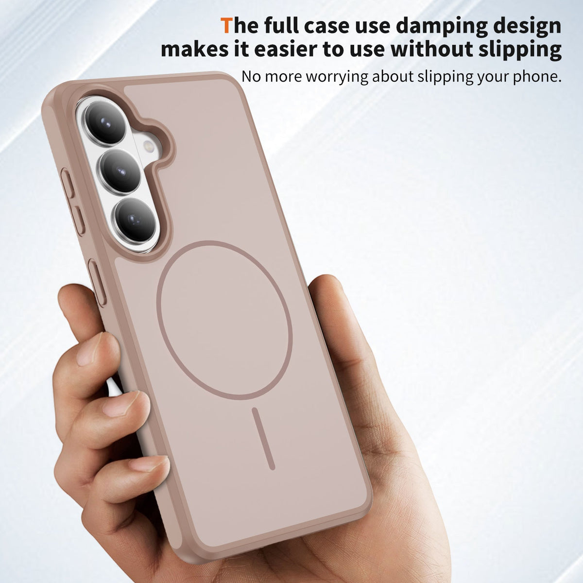 Samsung Galaxy A57 Hoesje - Bruin - Matte Siliconen MagSafe Back Cover