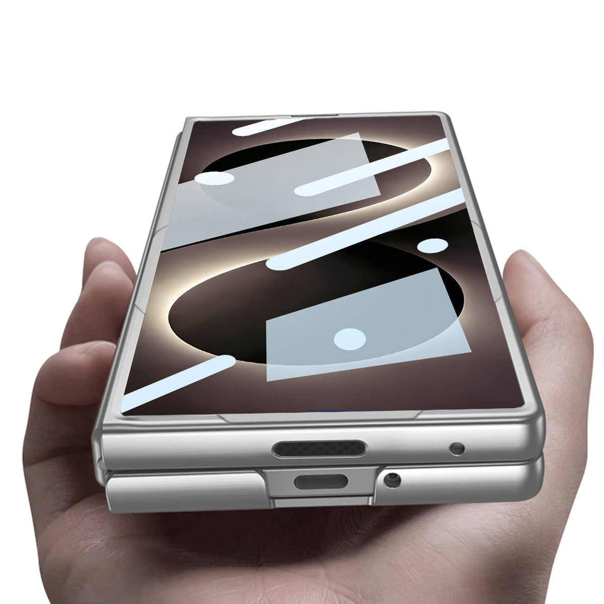 Samsung Galaxy Z Fold8 Ultra Hoesje - Zwart - Ultradun Back Cover met Ingebouwde Screenprotector