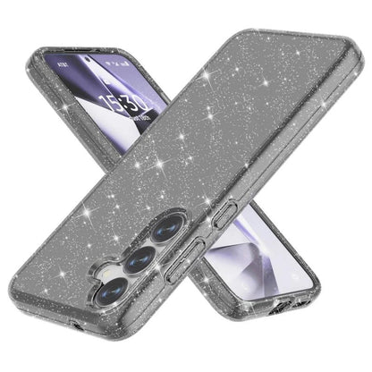 Samsung Galaxy S25 Hoesje - Zwart - Glitter Back Cover