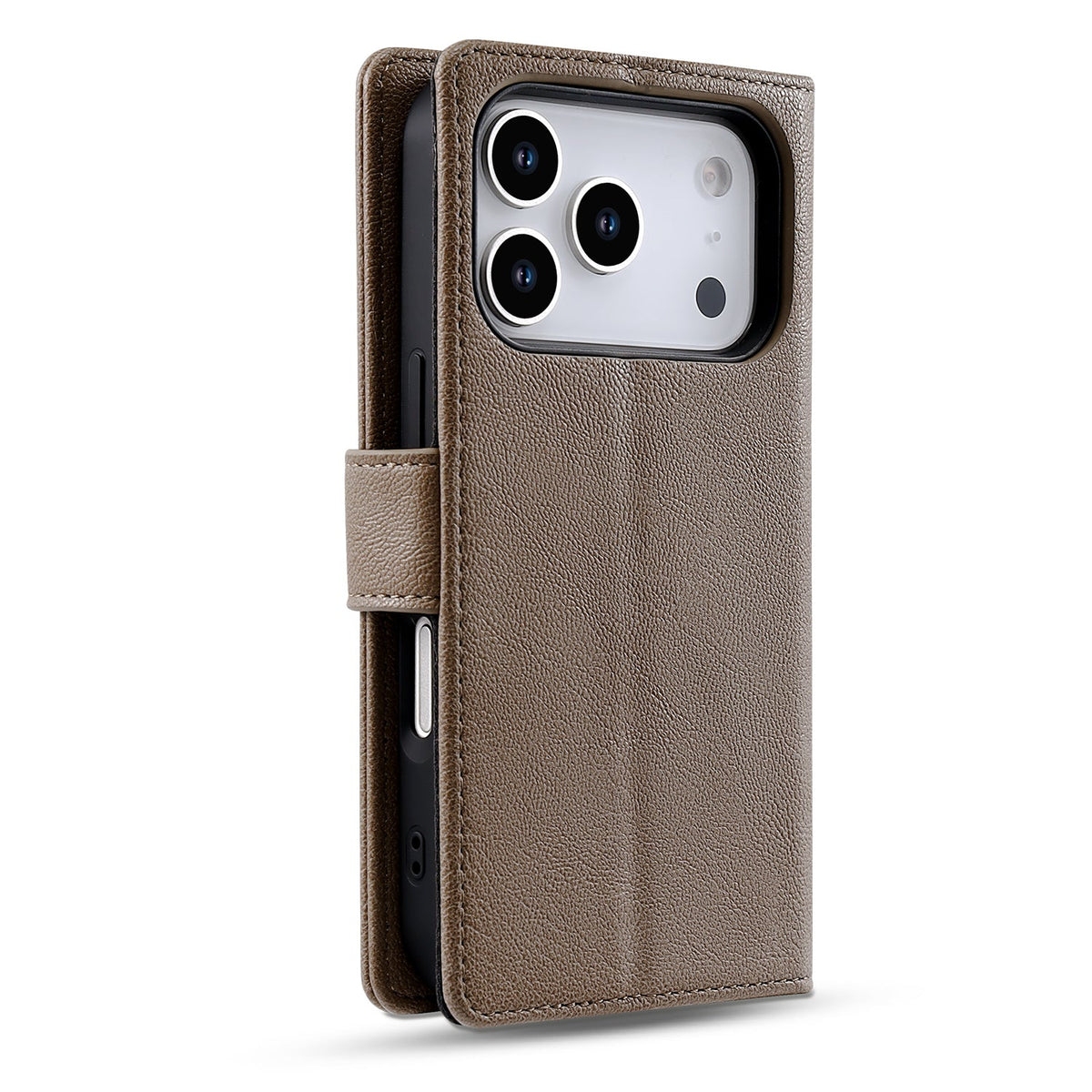 Apple iPhone 17 Pro Case - Mocha Brown - 2-in-1 Faux Leather Wallet Case