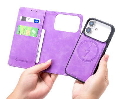 Apple iPhone 17 Pro Hoesje - Bright Lila - 2 in 1 MagSafe Bookcase