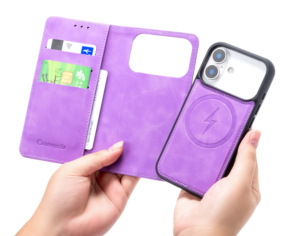 Apple iPhone 18 Pro Max Hoesje - Bright Lila - 2 in 1 MagSafe Bookcase