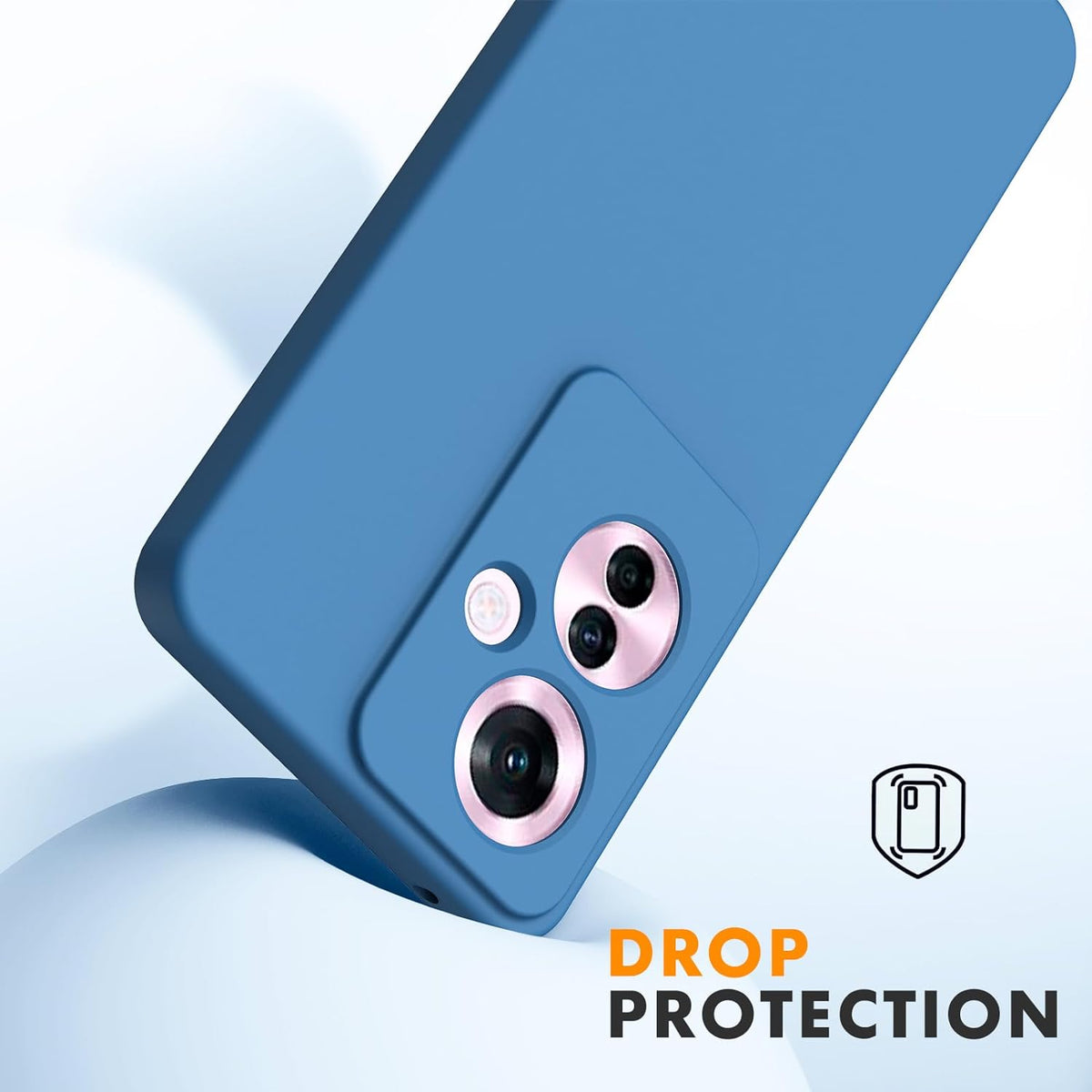 Oppo Reno 11F Hoesje - Blauw - Liquid Siliconen Back Cover