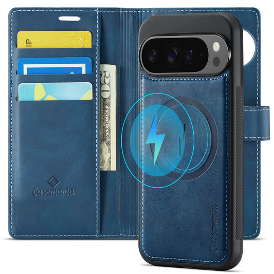 Google Pixel 10 Hoesje - Navy Blue - Luxe 2 in 1 MagSafe Bookcase