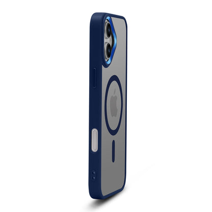 iPhone 16 Plus Hoesje - Blauwe Color Frame - Val/Stoot-Proof Telefoonhoesje Back Cover