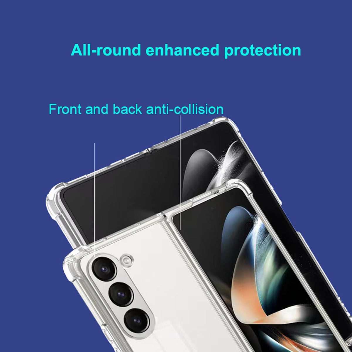 Samsung Galaxy Z Fold6 Hoesje - Transparant - Anti-Shock Back Cover