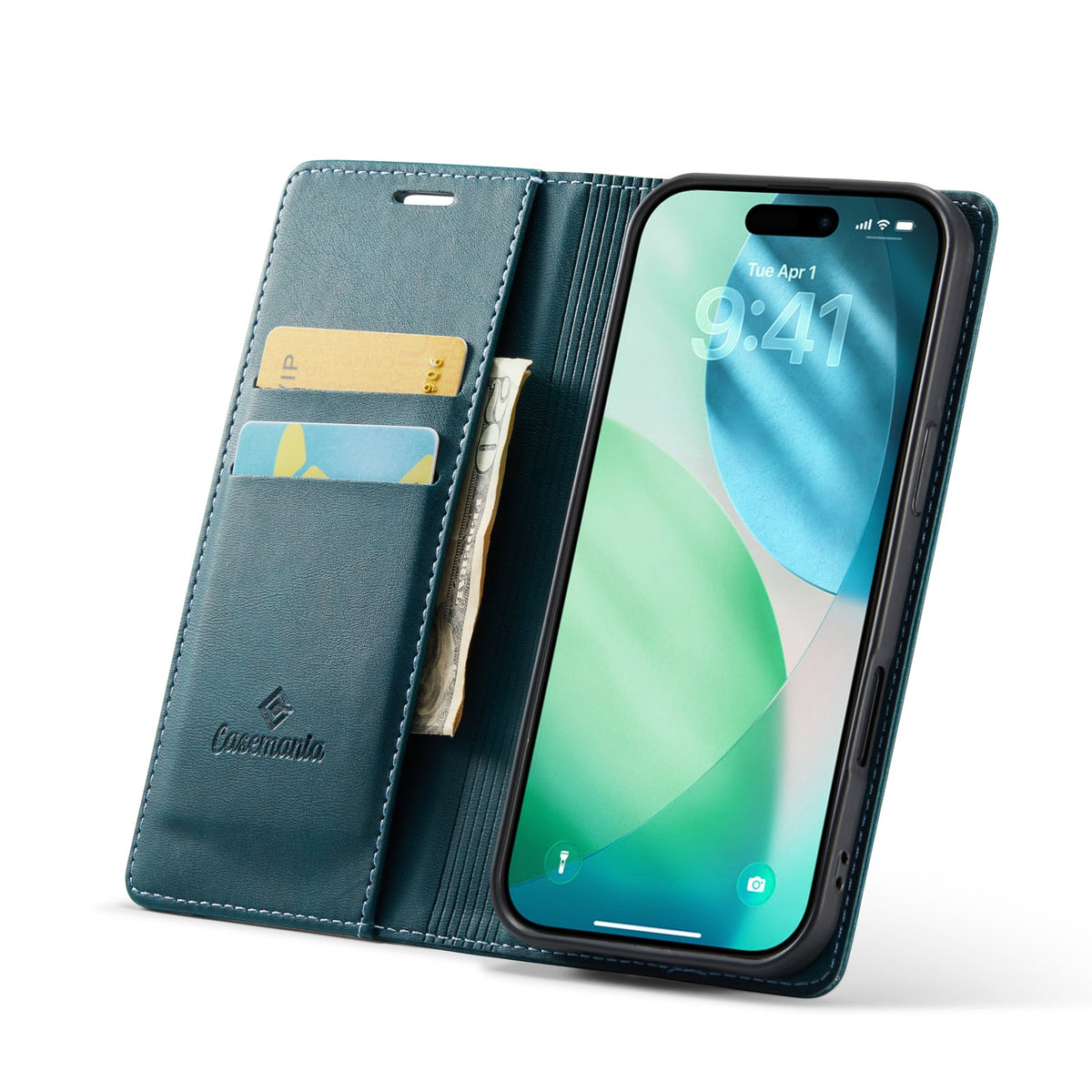 Apple iPhone Air Hoesje - Emerald Green - Luxe Dunne Bookcase