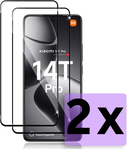 Xiaomi 14T Pro / 14T Screenprotector - Full Cover - 2 Stuks