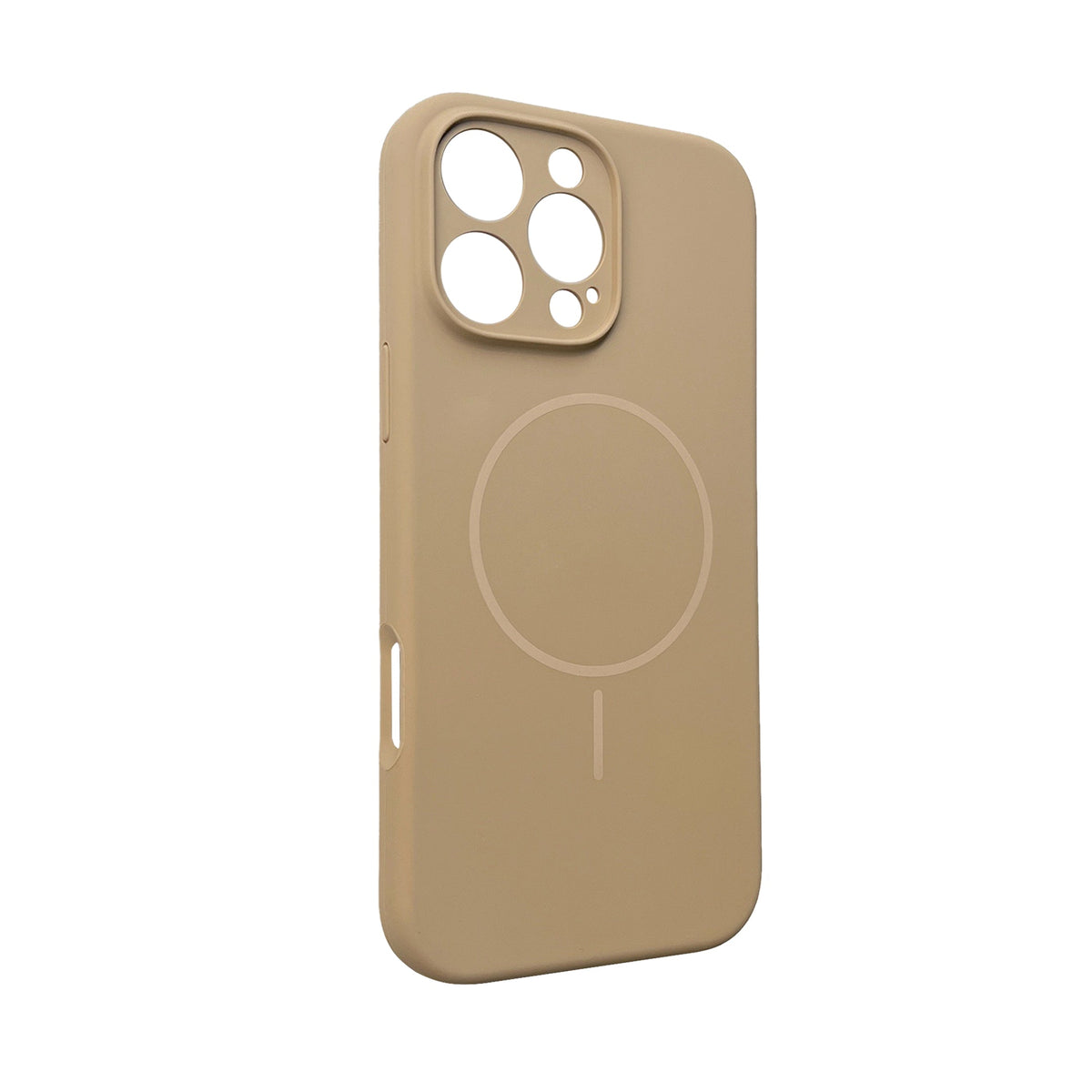 Apple iPhone 16 Pro Max Hoesje - Zand Beige - Liquid Siliconen MagSafe Back Cover