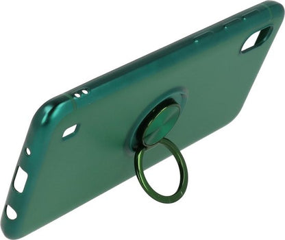 Samsung Galaxy A10 Hoesje - Groen - Siliconen Ring Kickstand Back Cover