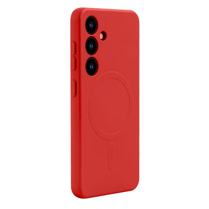 Samsung Galaxy S25 Plus Hülle - Rot - Liquid-Silikon-MagSafe-Backcover
