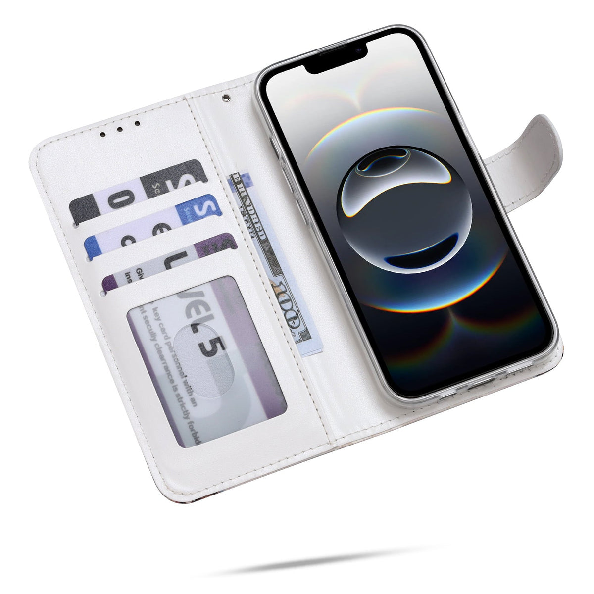 Samsung Galaxy A26 Case - Marble Sand Print - Wallet Case with Card Holder