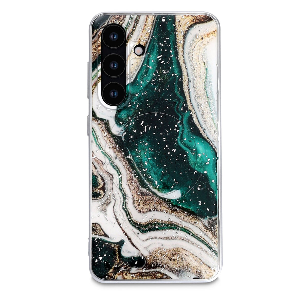 Samsung Galaxy S25 Case - Green - Marble MagSafe Back Cover