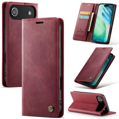 Étui Apple iPhone Air - Rouge Bourgogne - Étui portefeuille fin et luxueux