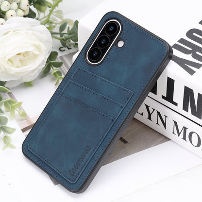 Samsung Galaxy S26 FE Hoesje - Navy Blue - Kunstleren Back Cover met Pasjeshouder