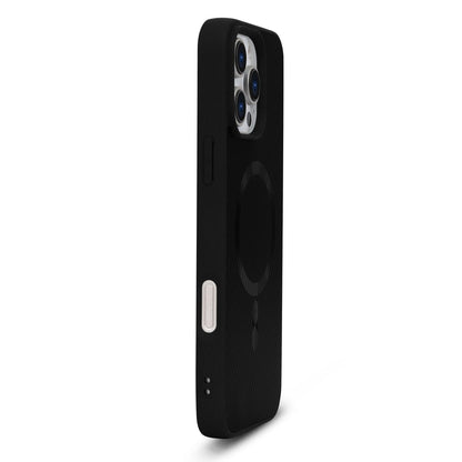 Apple iPhone 16 Pro Max Hoesje - Zwart - Carbon MagSafe Back Cover