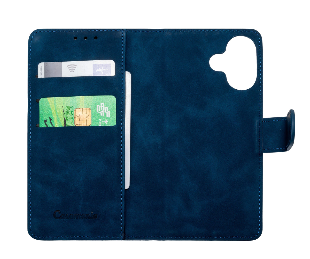 Apple iPhone 17 Case - Navy Blue - 2-in-1 MagSafe Wallet Case