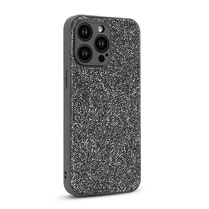 Apple iPhone 14 Pro Max Hoesje - Zilver - Diamant Glitter Back Cover
