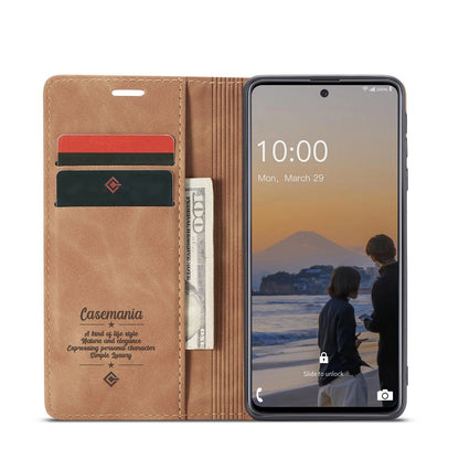 Samsung Galaxy M23 Case - Sienna Brown - Slim Wallet Case