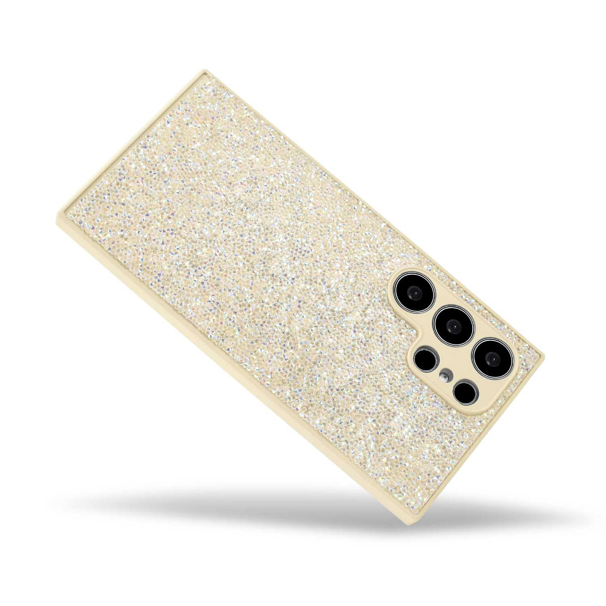 Samsung Galaxy S22 Ultra Hoesje - Goud - Diamant Glitter Back Cover