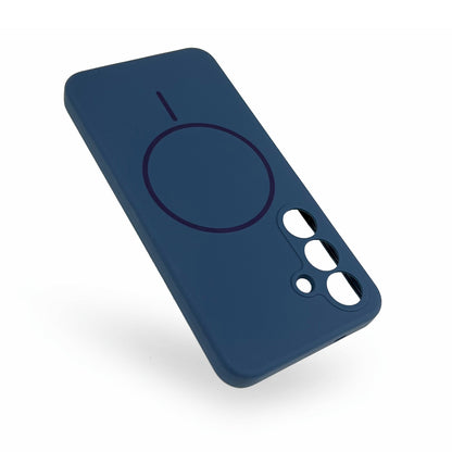 Samsung Galaxy S25 Hoesje - Blauw - Liquid Siliconen MagSafe Back Cover