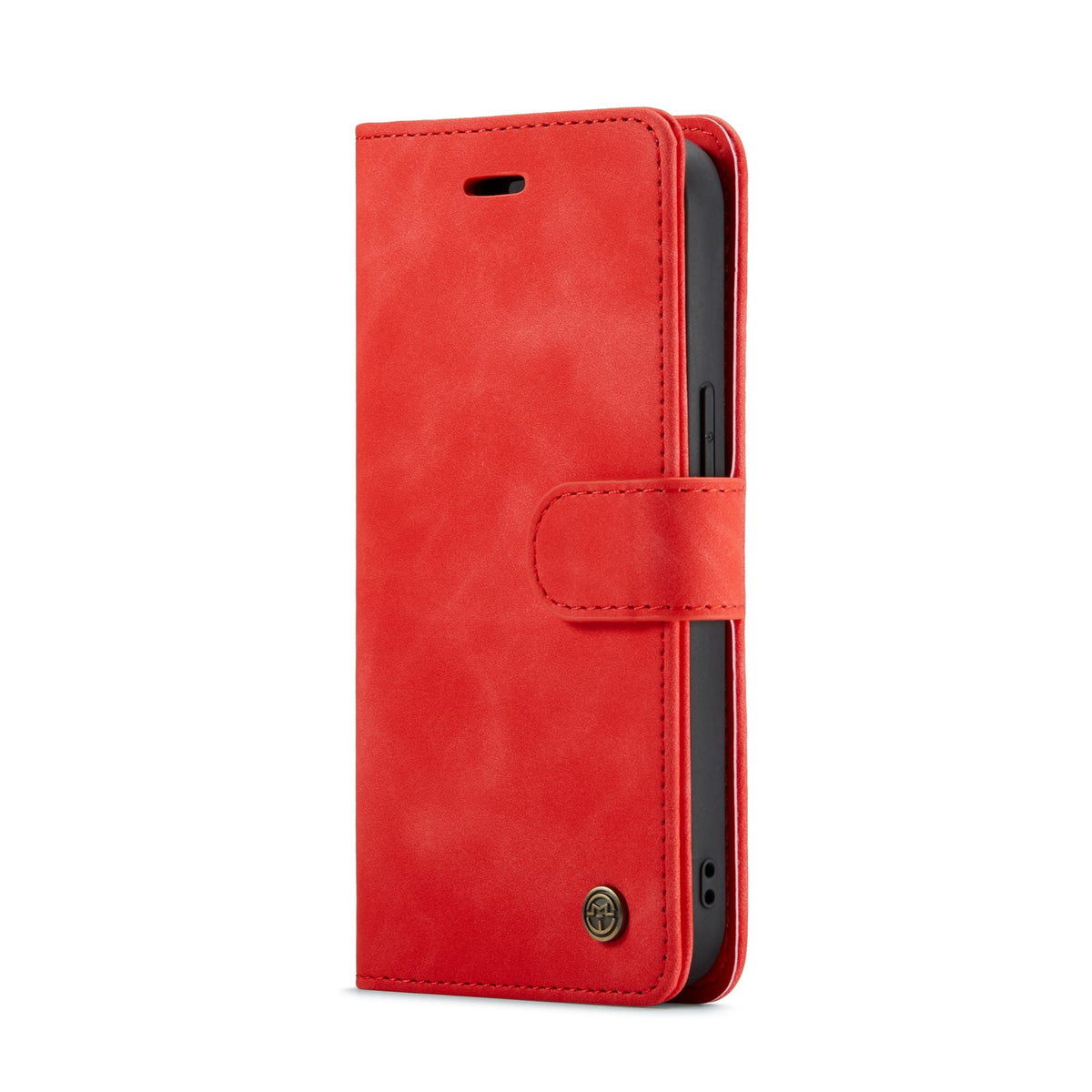 Apple iPhone 15 Plus Hülle - Crimson Red - 2-in-1 Klapphülle mit Kartenfach