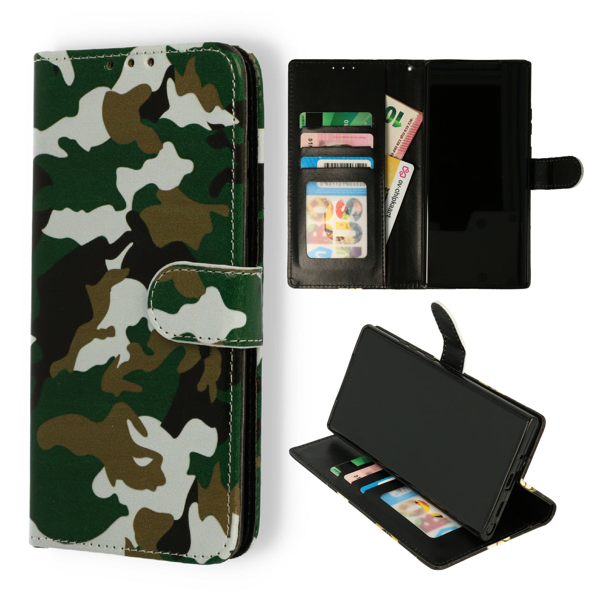 iPhone SE 2022 Hoesje - Camouflage - Book met Print