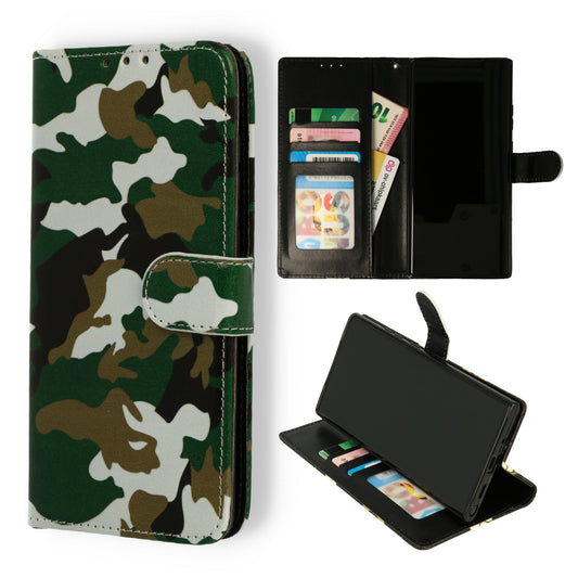 iPhone SE 2022 Hoesje - Camouflage - Book met Print