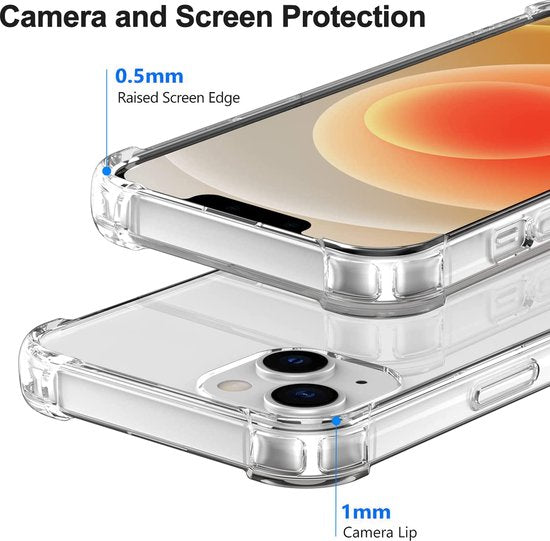 iPhone 14 Hoesje - Transparant - Anti-Shock Back Cover