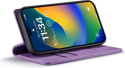iPhone 14 Pro Hoesje - Bright Lila - Dunne Bookcase
