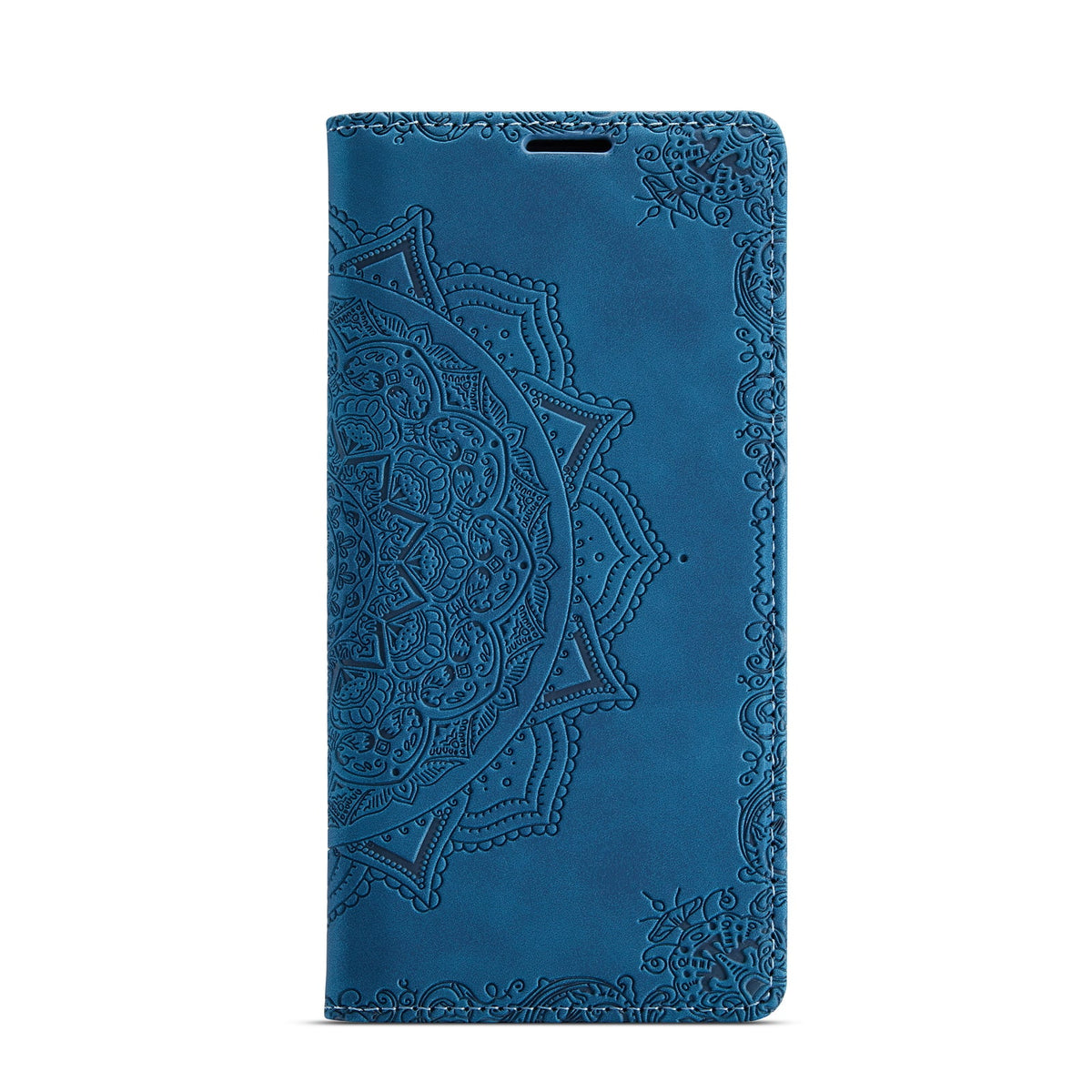 Samsung Galaxy A14 4G Hoesje - Navy Blue - Mandala Dunne Bookcase