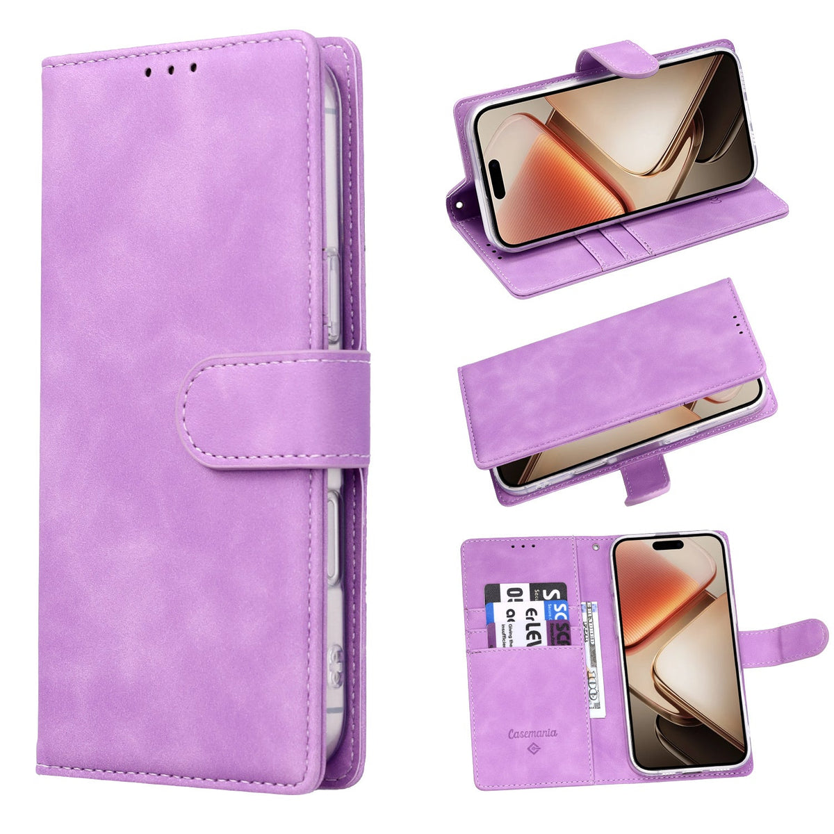 Apple iPhone 17e Hoesje - Paars - Bookcase