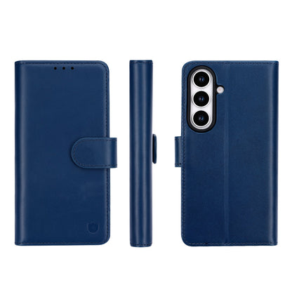 Samsung Galaxy S26 Hoesje - Navy Blue - Echt Leren Bookcase