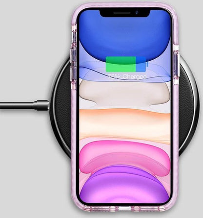 Coque iPhone 11 - Étui arrière transparent - Coque arrière rose