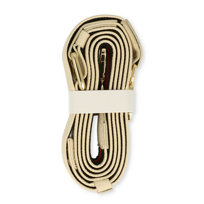 Apple iPhone 13 Pro Hoesje - Beige - Luxe Back Cover met Telefoonkoord en Rits