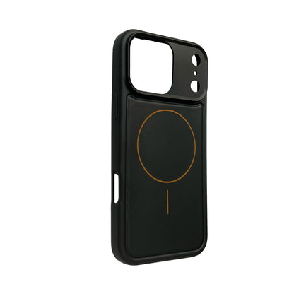 Apple iPhone 17 Pro Max Hoesje - Metallic Zwart - Matte Siliconen MagSafe Back Cover