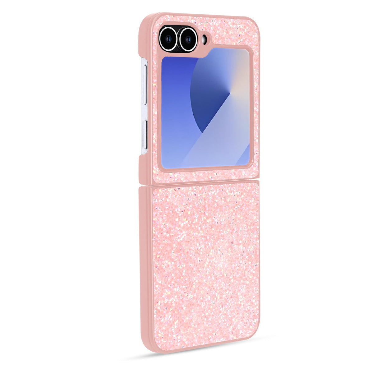 Samsung Galaxy Z Flip 6 Hoesje - Roze - Diamant Glitter Back Cover