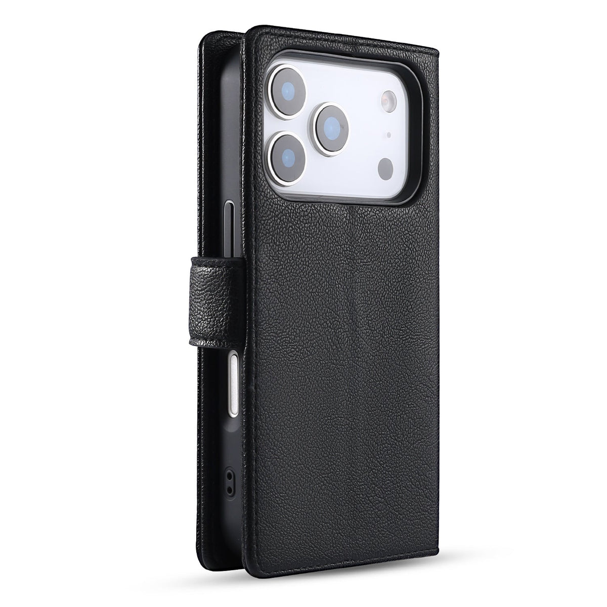 Apple iPhone 18 Pro Max Hoesje - Onyx Black - 2 in 1 Lederlook MagSafe Bookcase