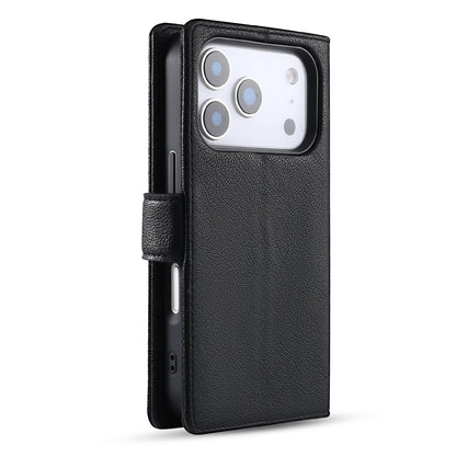 Apple iPhone 18 Pro Max Hoesje - Onyx Black - 2 in 1 Lederlook MagSafe Bookcase
