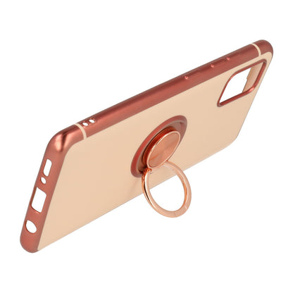 Samsung Galaxy S20 Ultra Hoesje - Roségoud - Siliconen Ring Kickstand Back Cover