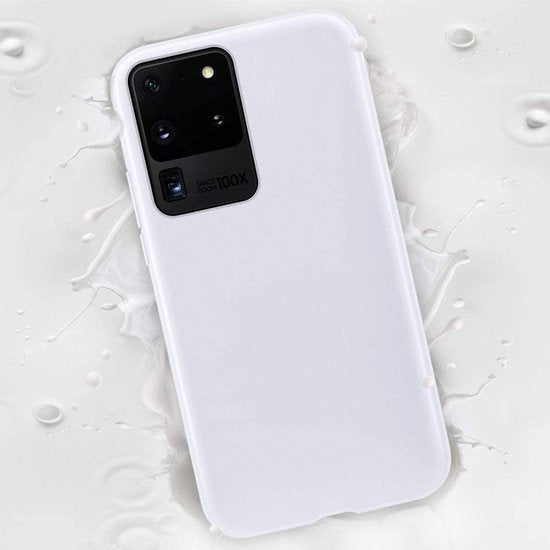 Samsung Galaxy S20 Ultra Hoesje - Wit - Siliconen Back Cover
