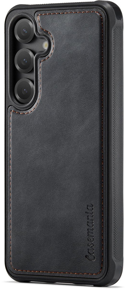 Samsung Galaxy A55 Hoesje - Charcoal Gray - Kunstlederen Back Cover