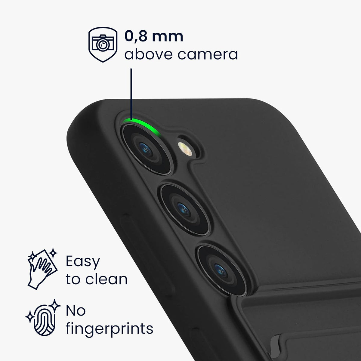 Samsung Galaxy A35 Hoesje - Zwart - Siliconen Back Cover met Pasjeshouder